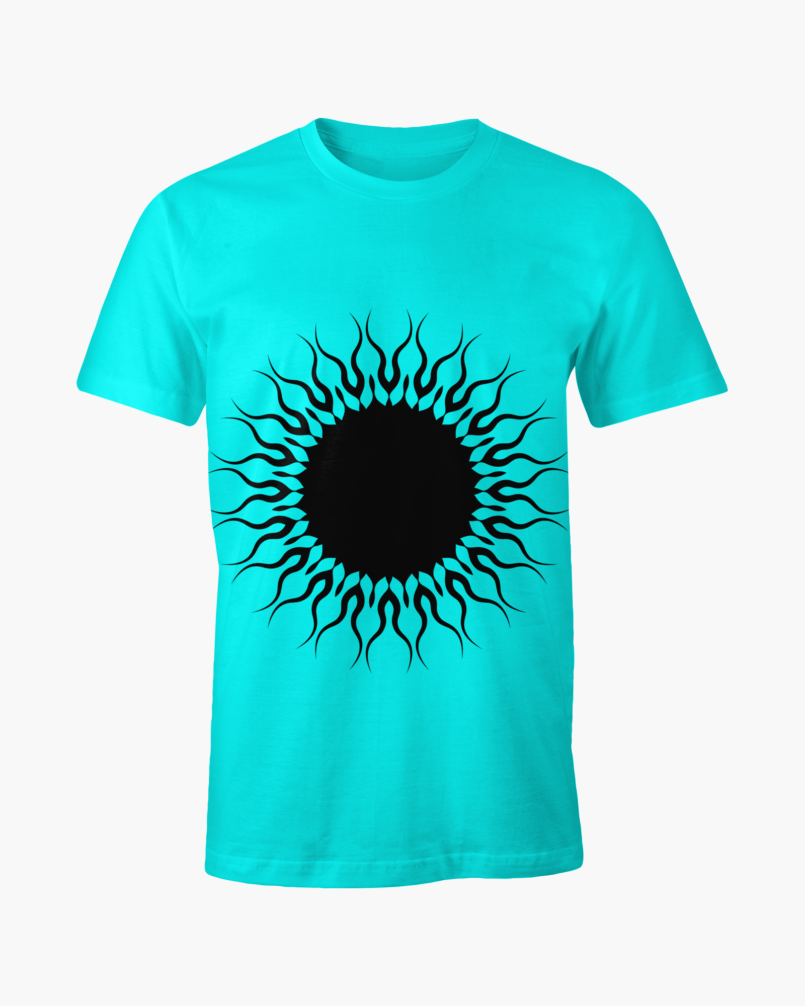 Mens-t-shirt-with-a-sun-pattern-in-aqua royaltrendz