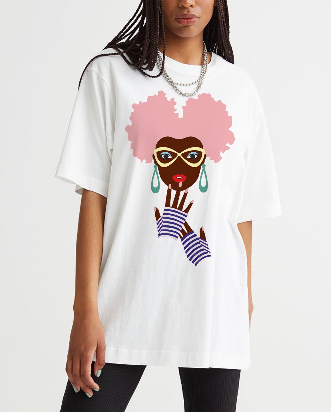 Minimalist Painted African Girl T-Shirt Minimalist Painted African Girl T-Shirt