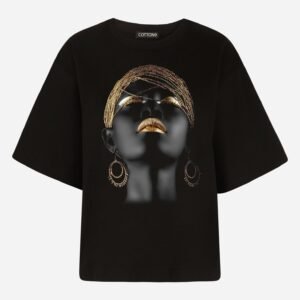 Black African woman print T-shirt