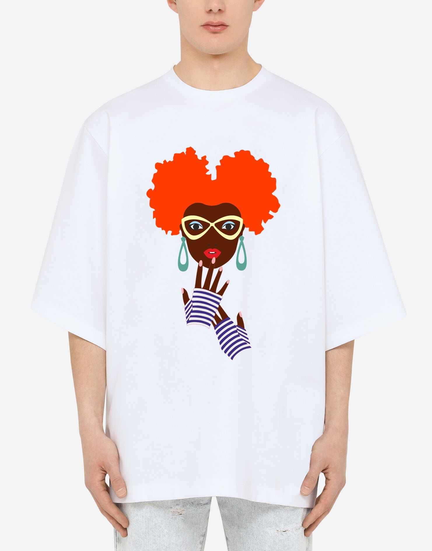 Minimalist Painted African Girl T-Shirt Minimalist Painted African Girl T-Shirt