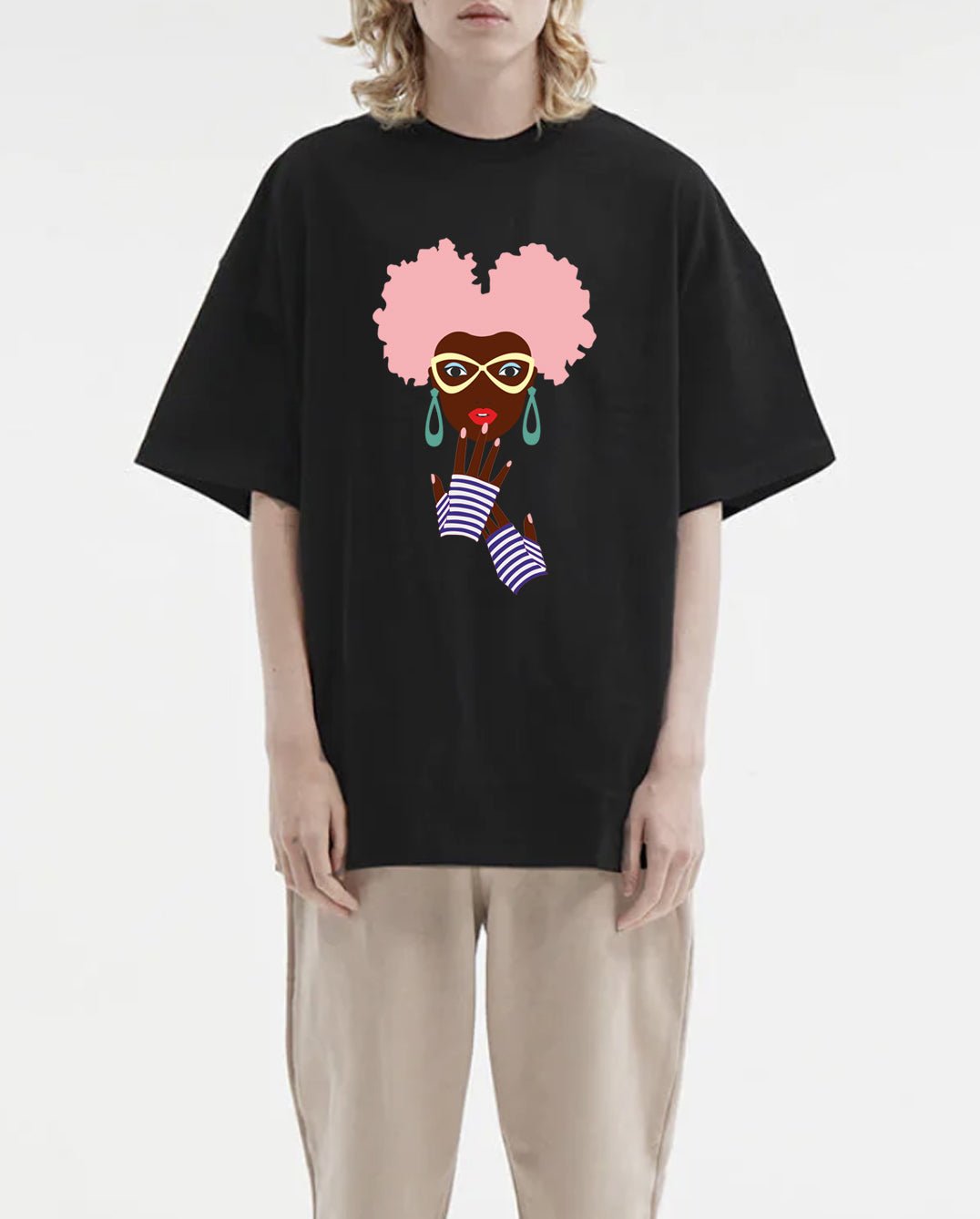 Minimalist Painted African Girl T-Shirt Minimalist Painted African Girl T-Shirt