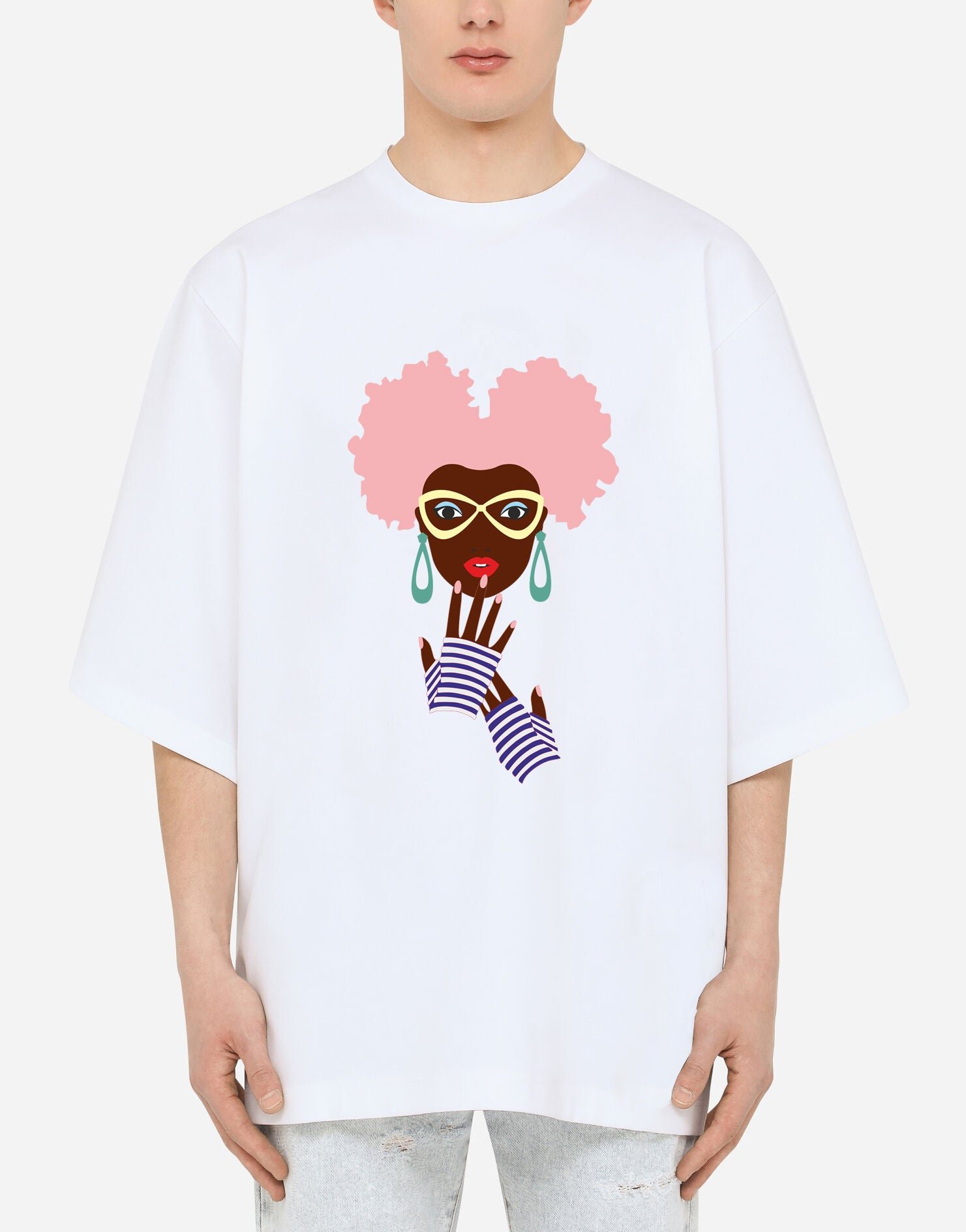 Minimalist Painted African Girl T-Shirt Minimalist Painted African Girl T-Shirt