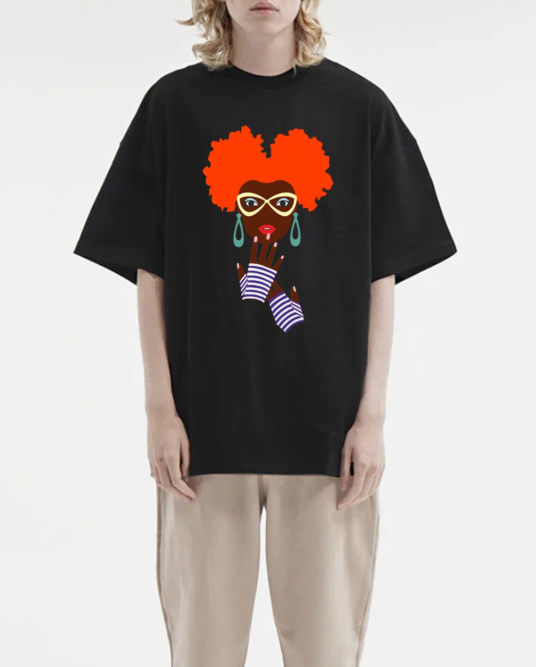 Minimalist Painted African Girl T-Shirt Minimalist Painted African Girl T-Shirt