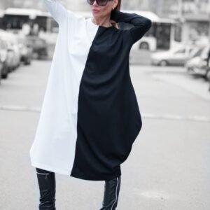 Black White Cotton Tunic TAMARA