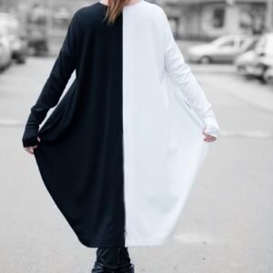Black White Cotton Tunic TAMARA