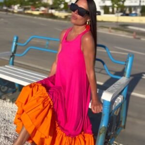 Flounces maxi Dress CARMEN