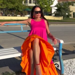 Flounces maxi Dress CARMEN