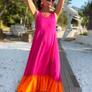 Flounces maxi Dress CARMEN