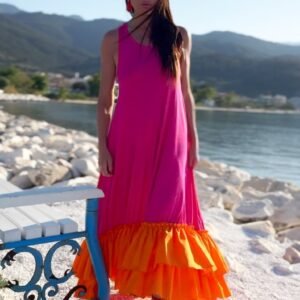 Flounces maxi Dress CARMEN