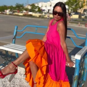 Flounces maxi Dress CARMEN