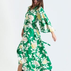 Green Summer Wrap Dress ASTRID