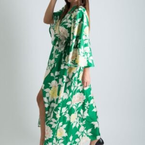 Green Summer Wrap Dress ASTRID