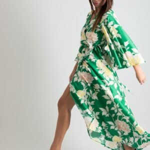 Green Summer Wrap Dress ASTRID