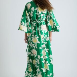 Green Summer Wrap Dress ASTRID