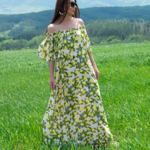 Linen Loose Off Shoulders Dress TARA