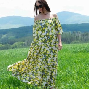 Linen Loose Off Shoulders Dress TARA