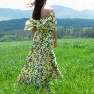 Linen Loose Off Shoulders Dress TARA