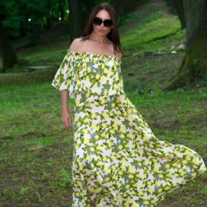 Linen Loose Off Shoulders Dress TARA