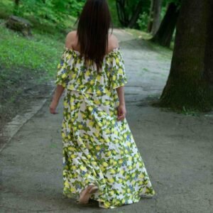 Linen Loose Off Shoulders Dress TARA