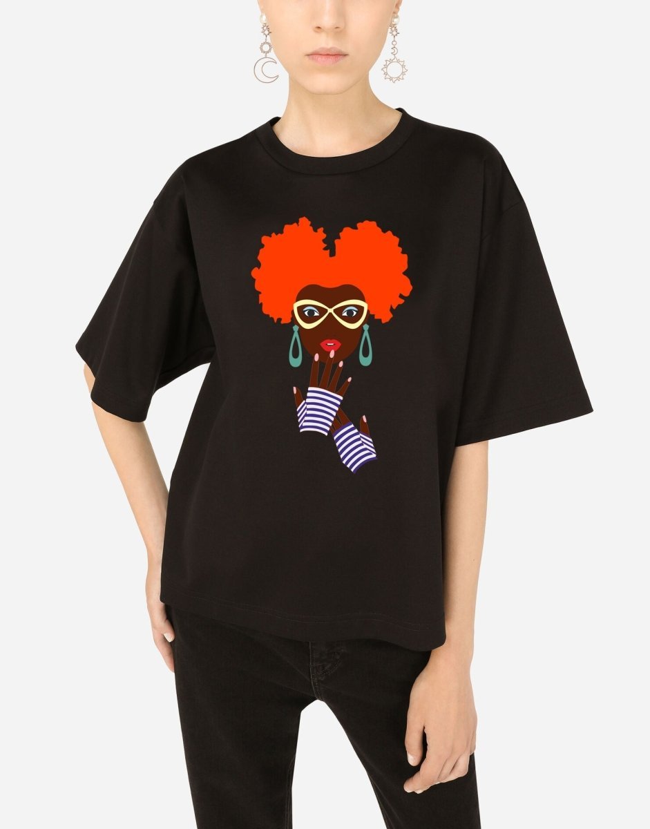 Minimalist Painted African Girl T-Shirt Minimalist Painted African Girl T-Shirt