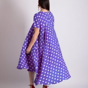 Purple Polka Dots Dress KOSARA