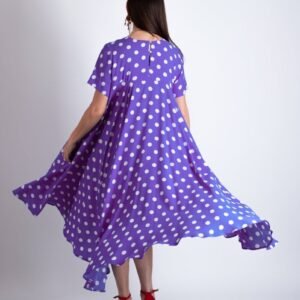 Purple Polka Dots Dress KOSARA