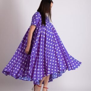 Purple Polka Dots Dress KOSARA