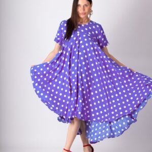 Purple Polka Dots Dress KOSARA
