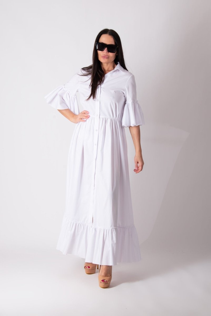 White Cotton Dress VENERA White Cotton Dress VENERA