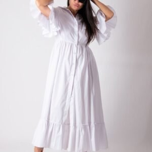 White Cotton Dress VENERA