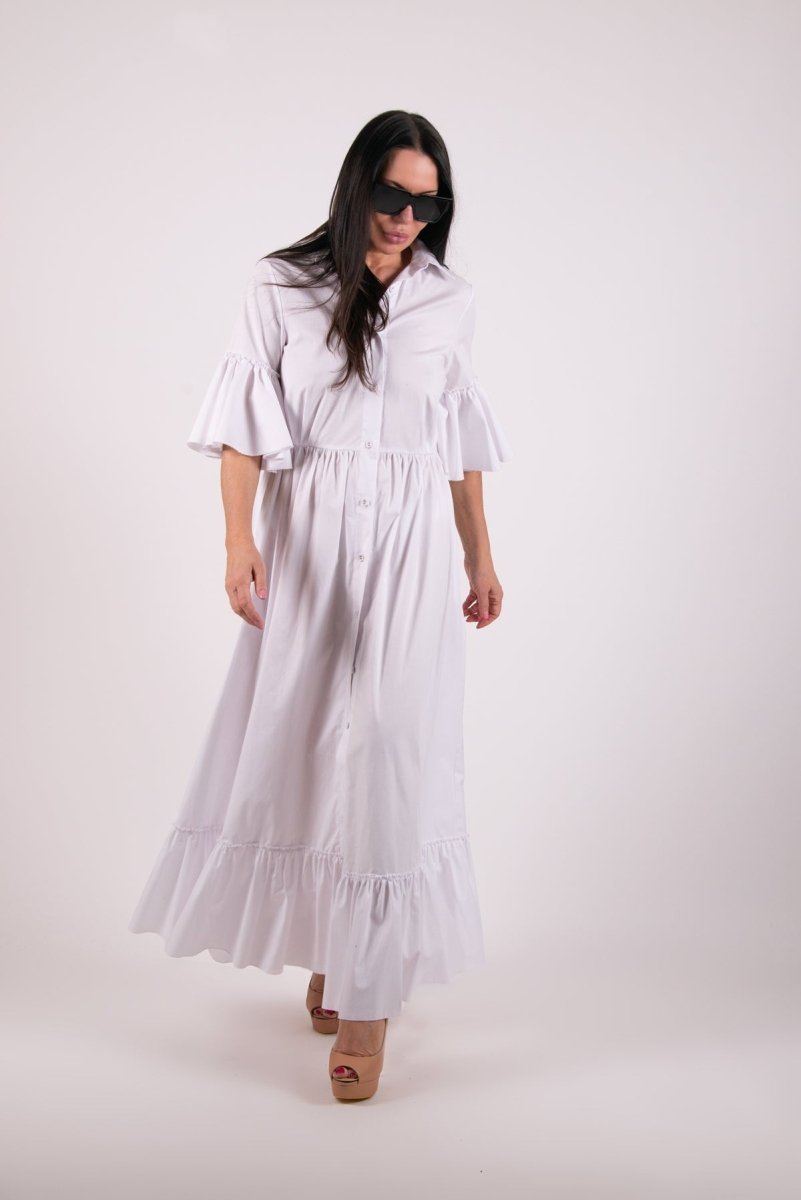 White Cotton Dress VENERA White Cotton Dress VENERA
