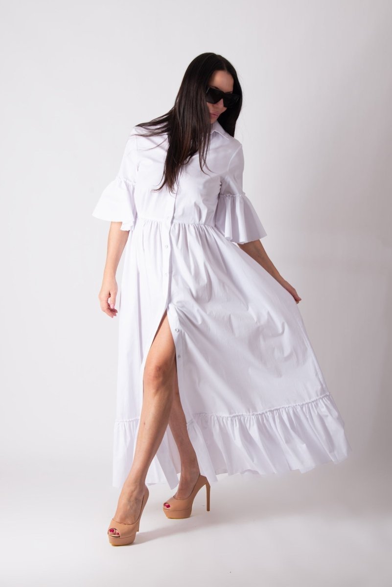 White Cotton Dress VENERA White Cotton Dress VENERA