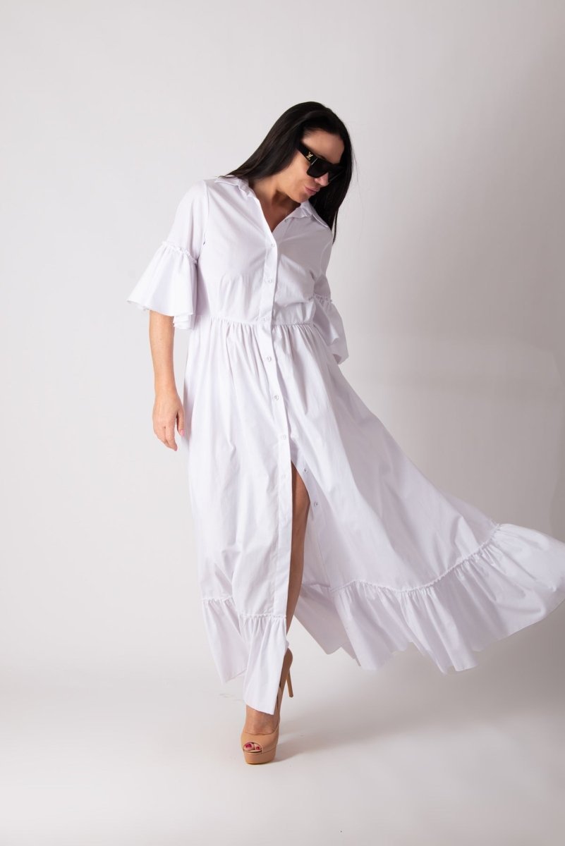 White Cotton Dress VENERA White Cotton Dress VENERA