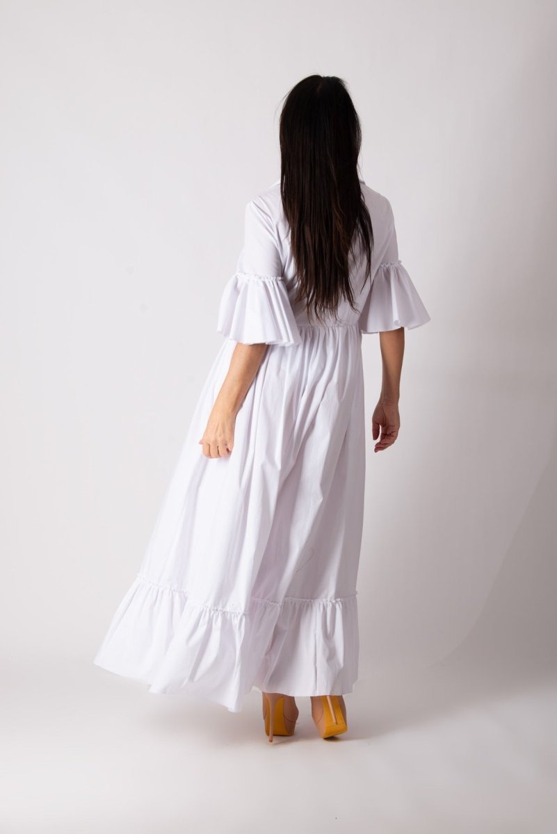 White Cotton Dress VENERA White Cotton Dress VENERA
