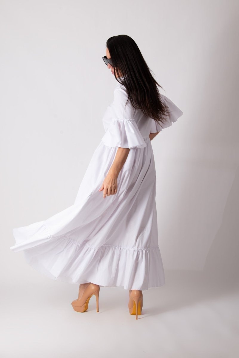 White Cotton Dress VENERA White Cotton Dress VENERA