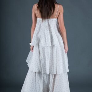 White Flounces Dress DALILA