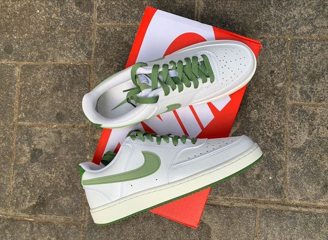 NK AIR FORCE COURT VISION 1 [WHITE / OLIVE GREEN] 1009025