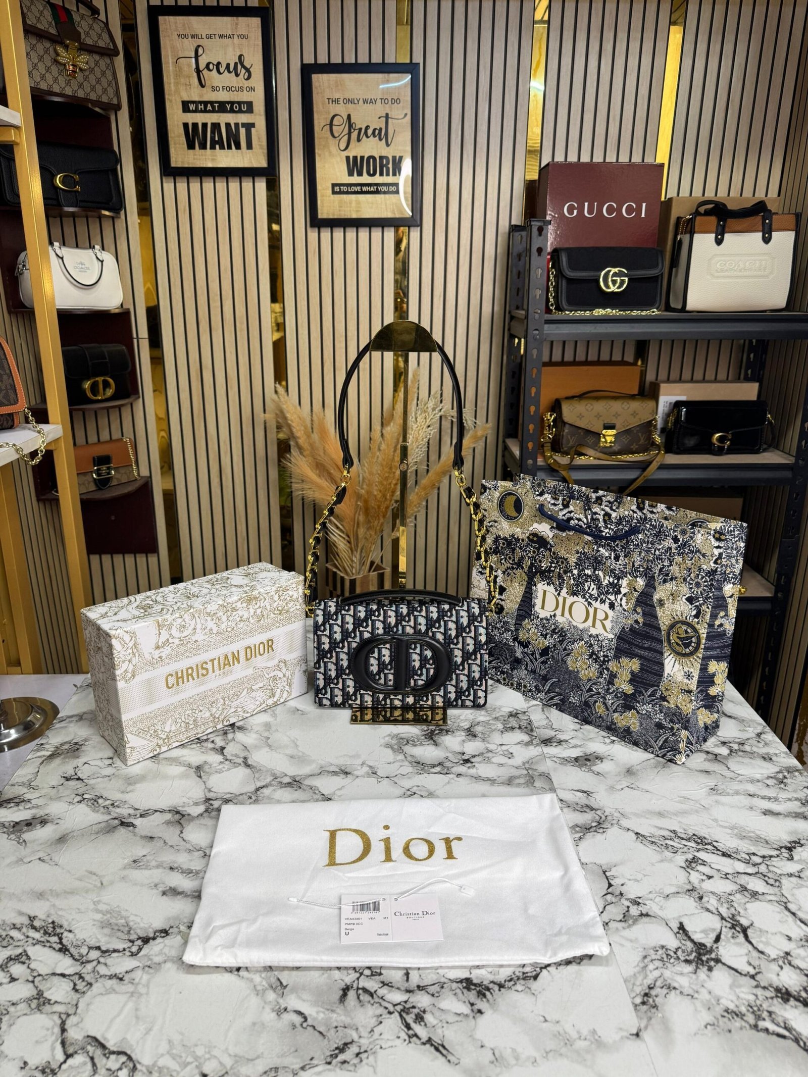 CHRISTIAN DIOR CARO PREMIUM BAG WITH OG BOX AND CARRY BAG 🤩☑️