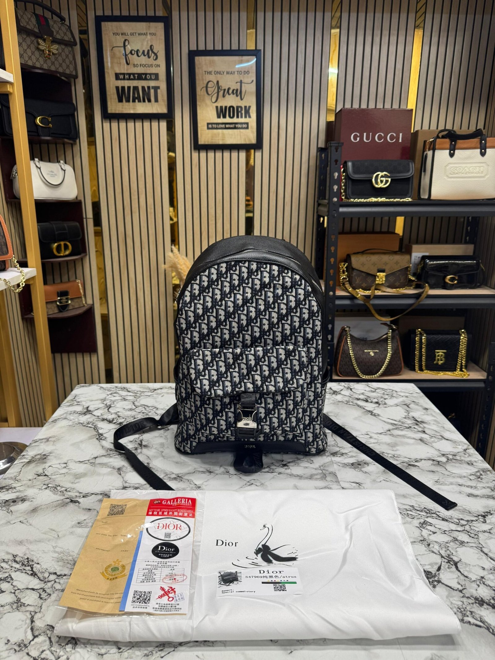 CHRISTIAN DIOR BAG PACK WITH ORIGNAL DUST BAG [PURELOTTEQUALITY]