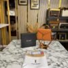 YSL SAINT LAURENT CASSANDRA TOP HANDLE PREMIUM BAG (BROWN )