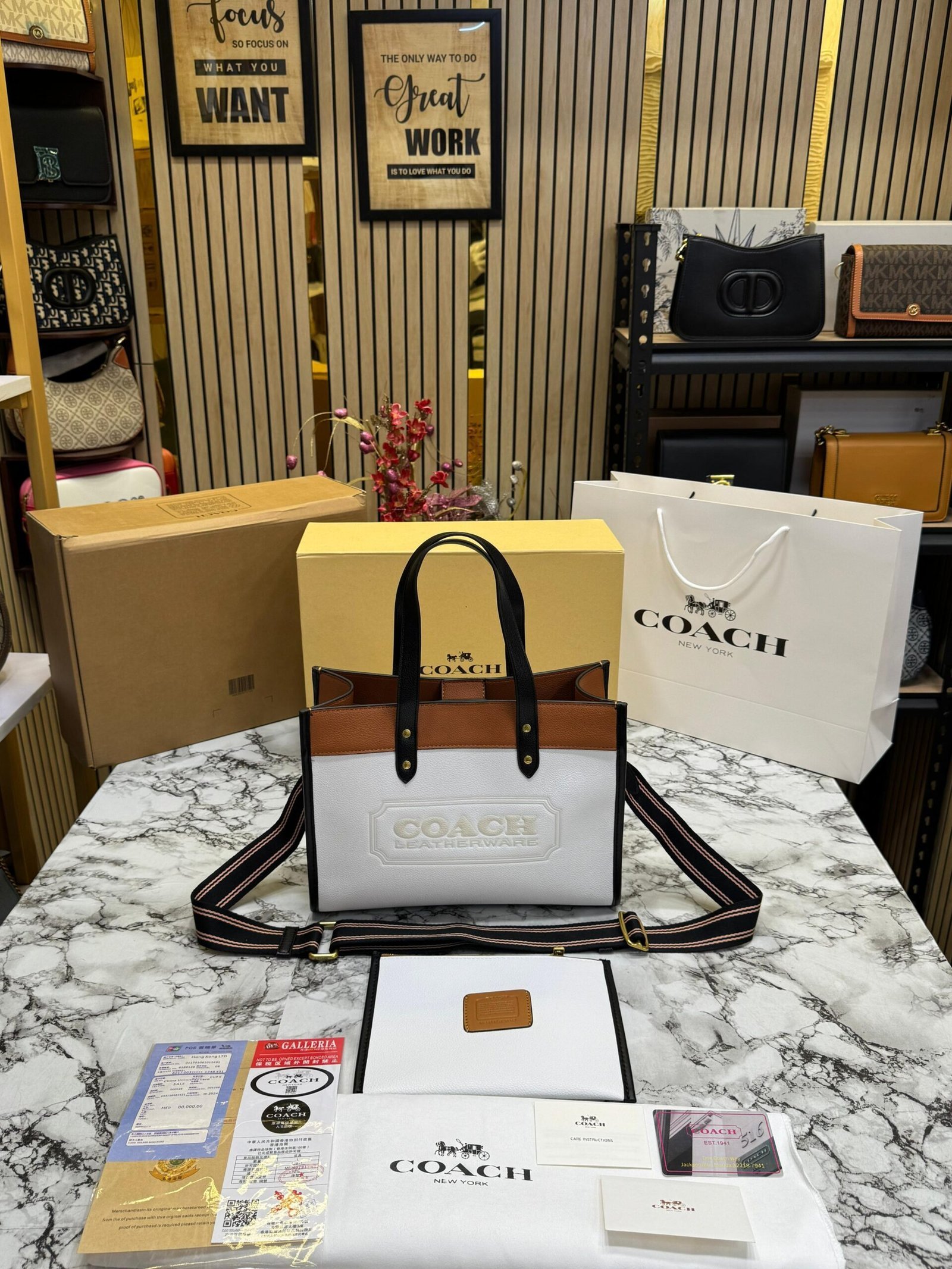 Coach_Field_Tote_Bag_Two_Tone_In_Colorblock Signature With Double Og Box And DustBag Including CarryBag