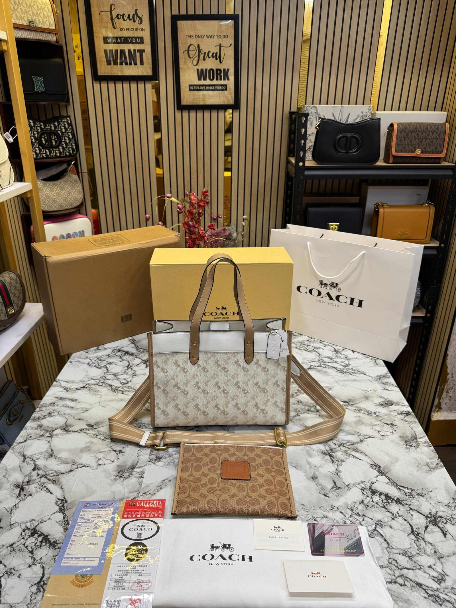 Coach_Field_Tote_Bag_Two_Tone_In_Colorblock Signature With Double Og Box And DustBag Including CarryBag