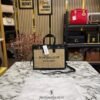 YSL RIVE GAUCHE PREMIUM TOTE BLACK BEIGE