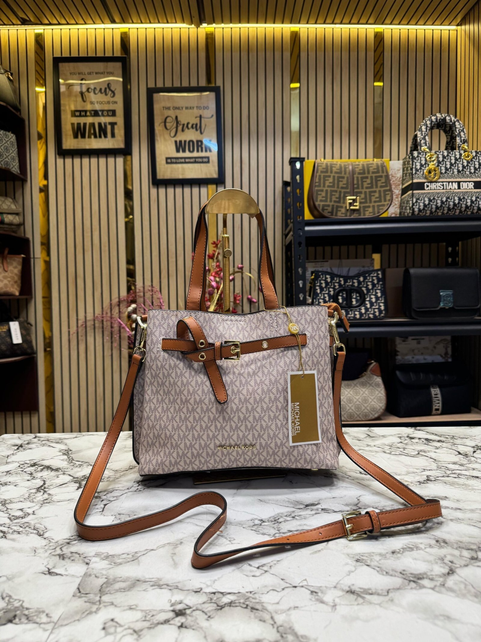MICHAEL KORS EMILIA MINI TOTE WITH ORIGINAL DUST BAG AND CARRY BAG