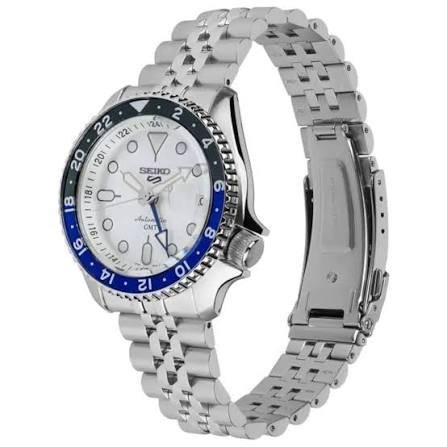 Seiko GMT Sports Watch β Automatic Dual Time Zone Timepiece (white)